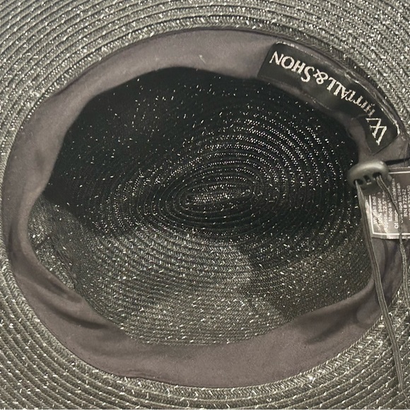 Black Western Straw Hat Jeweled Stag head Cowboy Party Texas Nashville Glamour - Picture 12 of 12